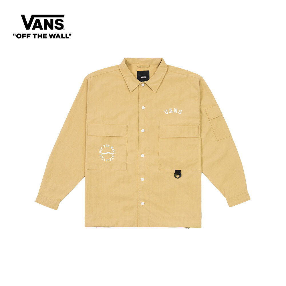 Vans Prep School Shacket Lightweight Jackets Men BROWN VN0002GWYUU1