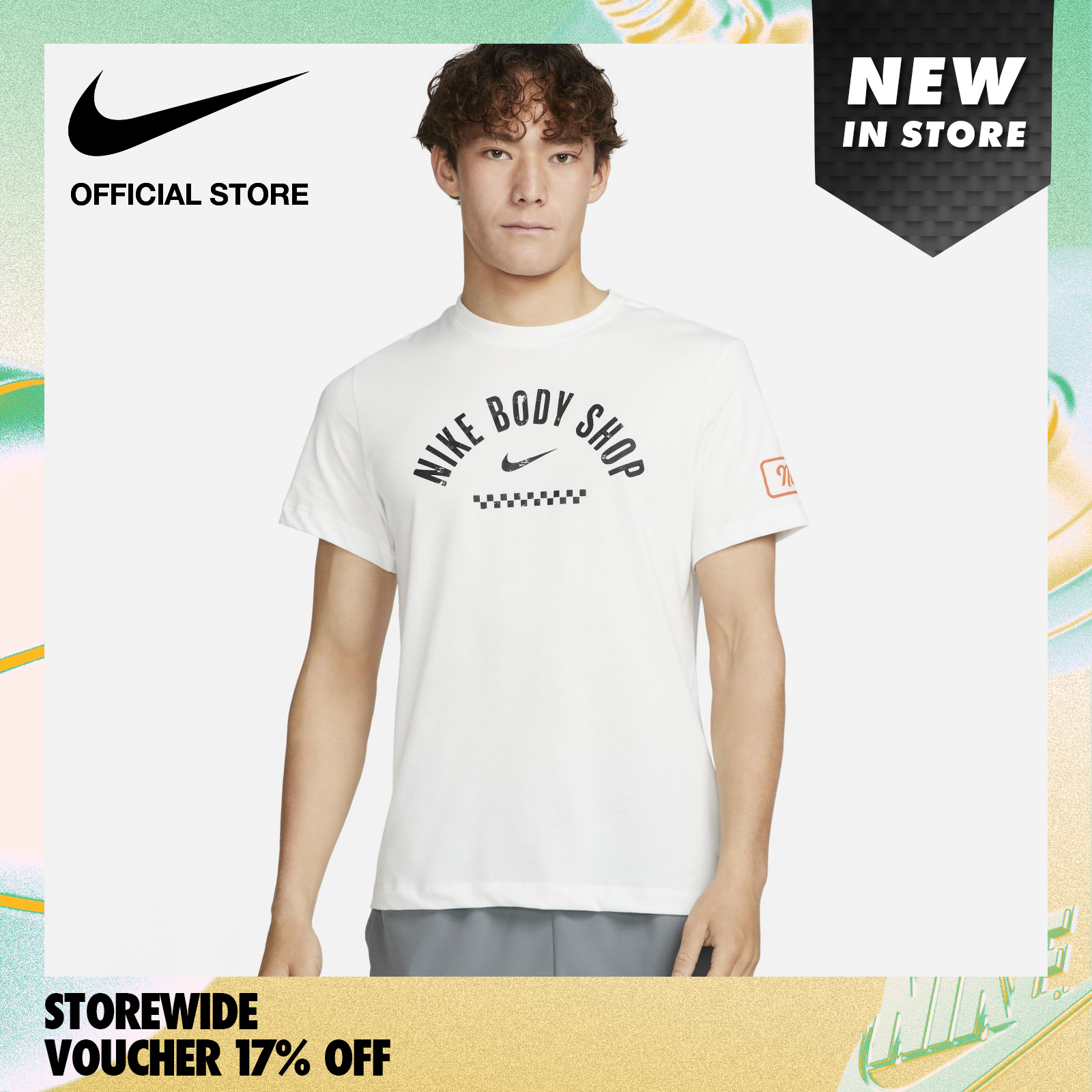 Nike Dri-FIT Men's Body Shop 1 T-Shirt - Summit White